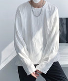クルーネック トップス 長袖 Tシャツ ホワイト