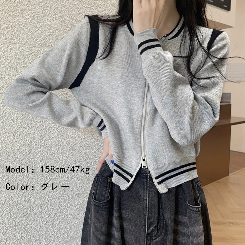 ニットジャケット クロップド丈 セーター 詳細画像4