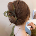 ヘアクリップ大きめアクリルバンスクリップ クロス型