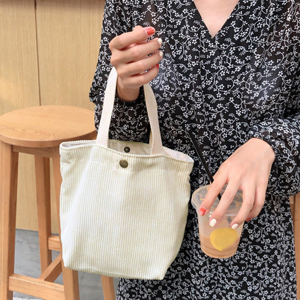 コーデュロイ ミニトートバッグ オフホワイト