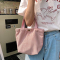 コーデュロイ ミニトートバッグ ピンク