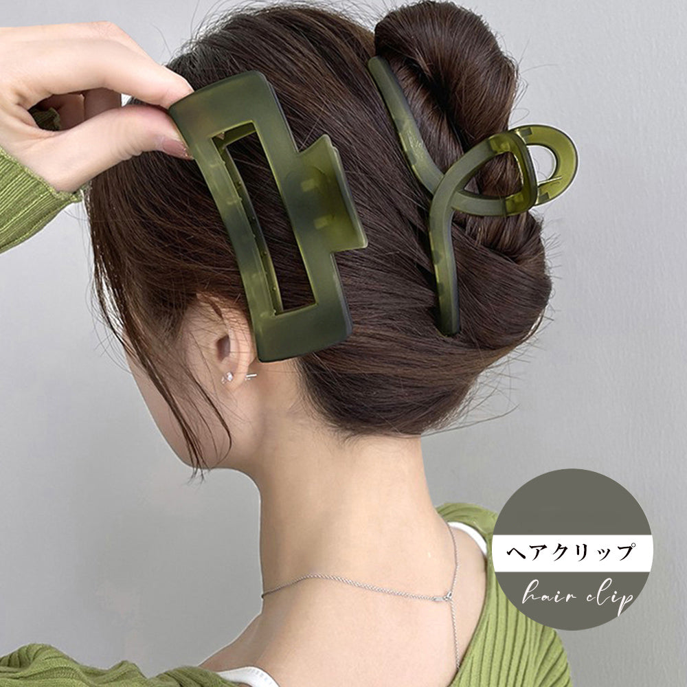 ヘアクリップ大きめアクリルバンスクリップ