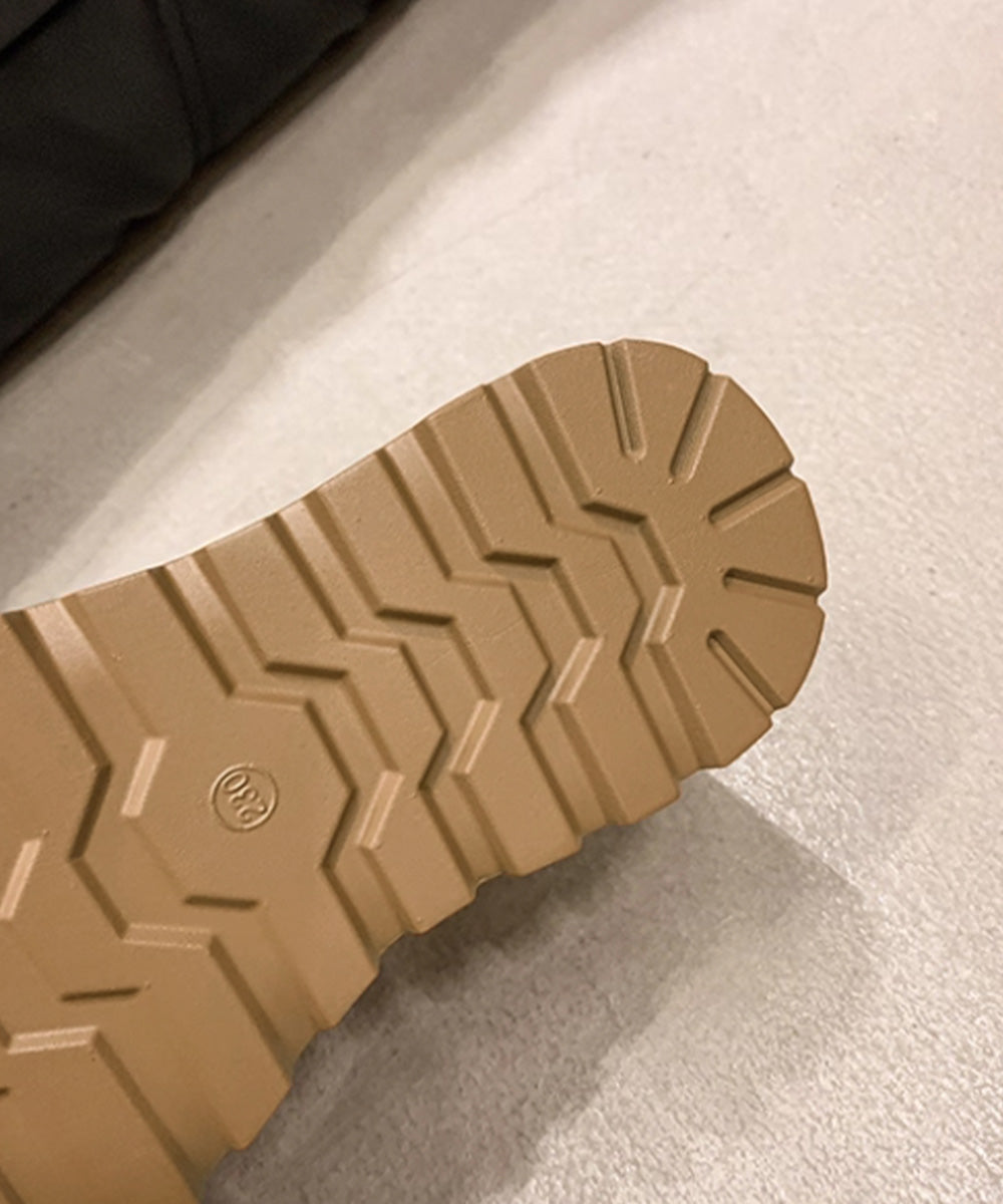 厚底ムートンブーツもこもこショートブーツ