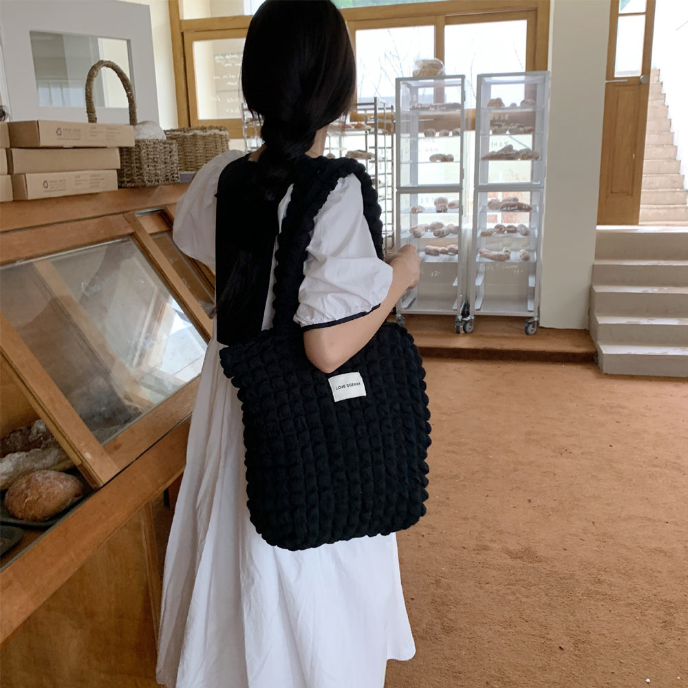 ぽこぽこトートバッグ ワッフル風バッグ 詳細画像5