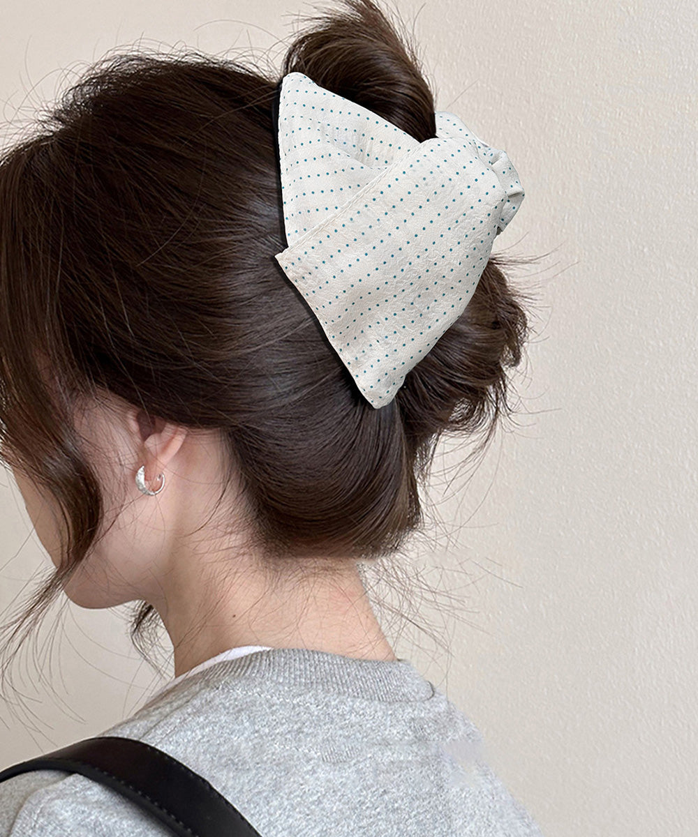 ヘアクリップ大きめアクリルバンスクリップ オフホワイト