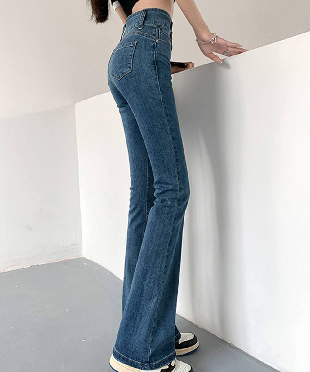 セミフレアデニムパンツ 美脚おしゃれ 詳細画像7