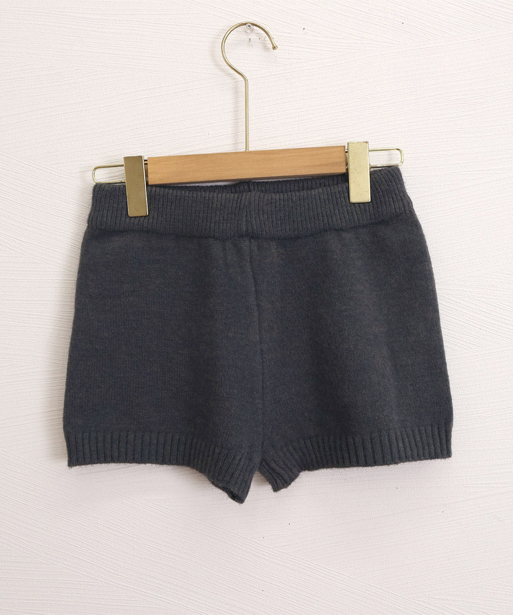 ショートニットパンツ 暖かい短パン 春秋
