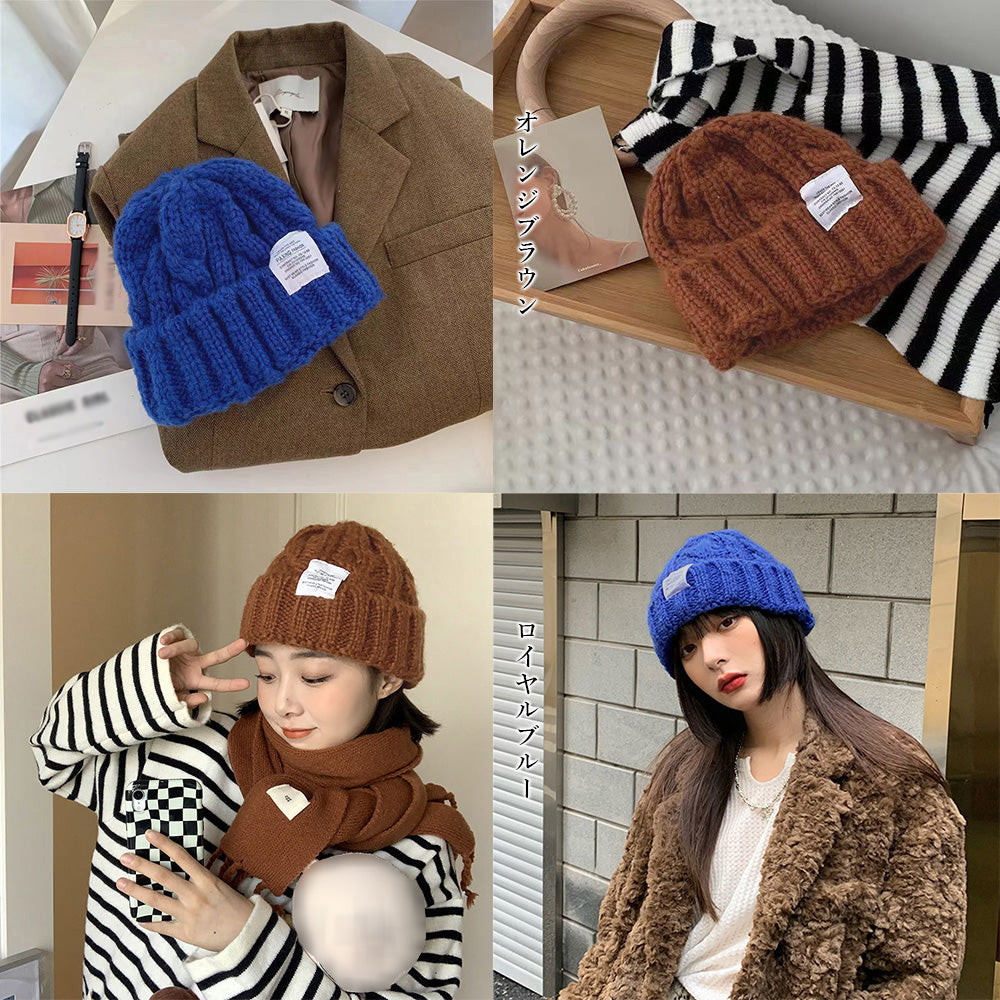 ケーブル編み ニット帽子 レディース秋冬 詳細画像7