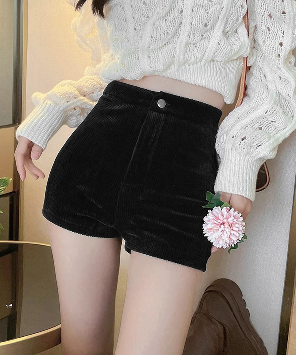 コーデュロイショートパンツ秋冬短パン脚長 詳細画像2
