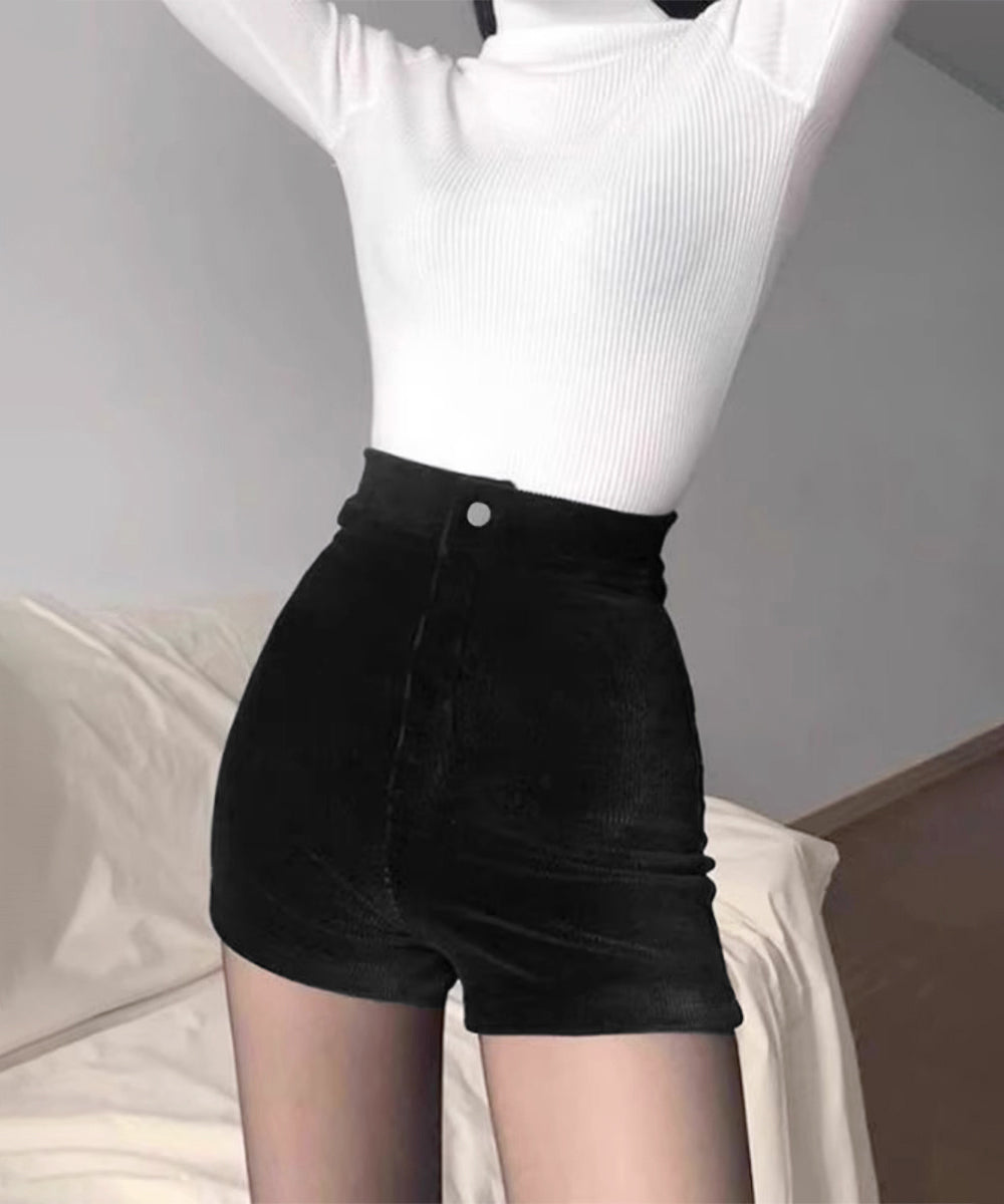 コーデュロイショートパンツ秋冬短パン脚長 詳細画像8