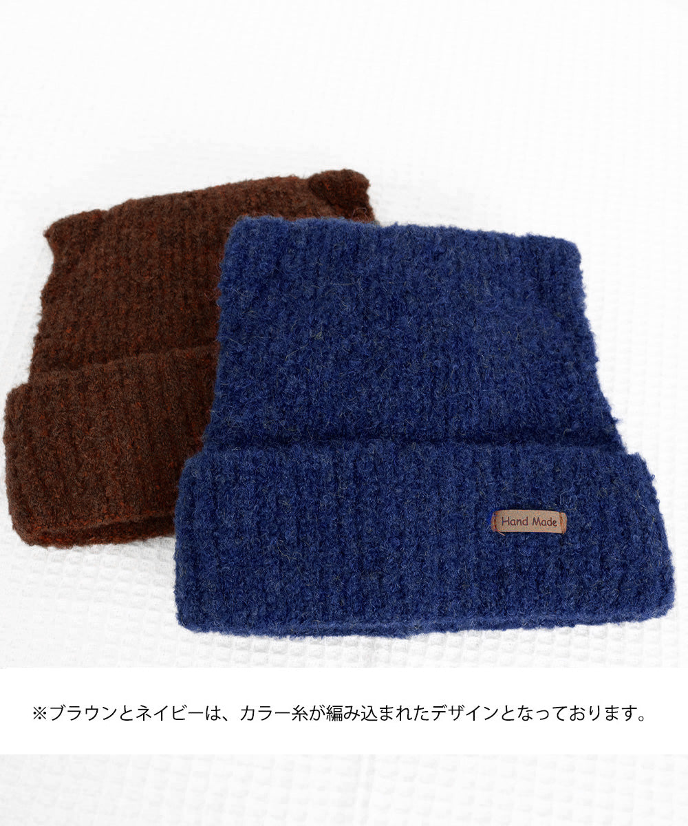 猫耳ビーニー リブニット帽子 レディース 詳細画像21