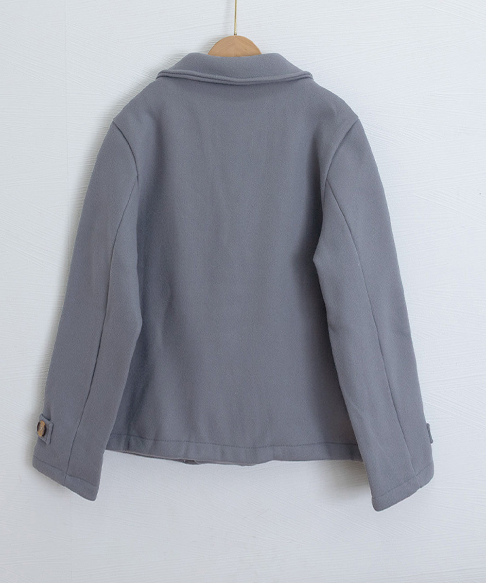 ウールタッチダブルブレストショートコート 詳細画像25
