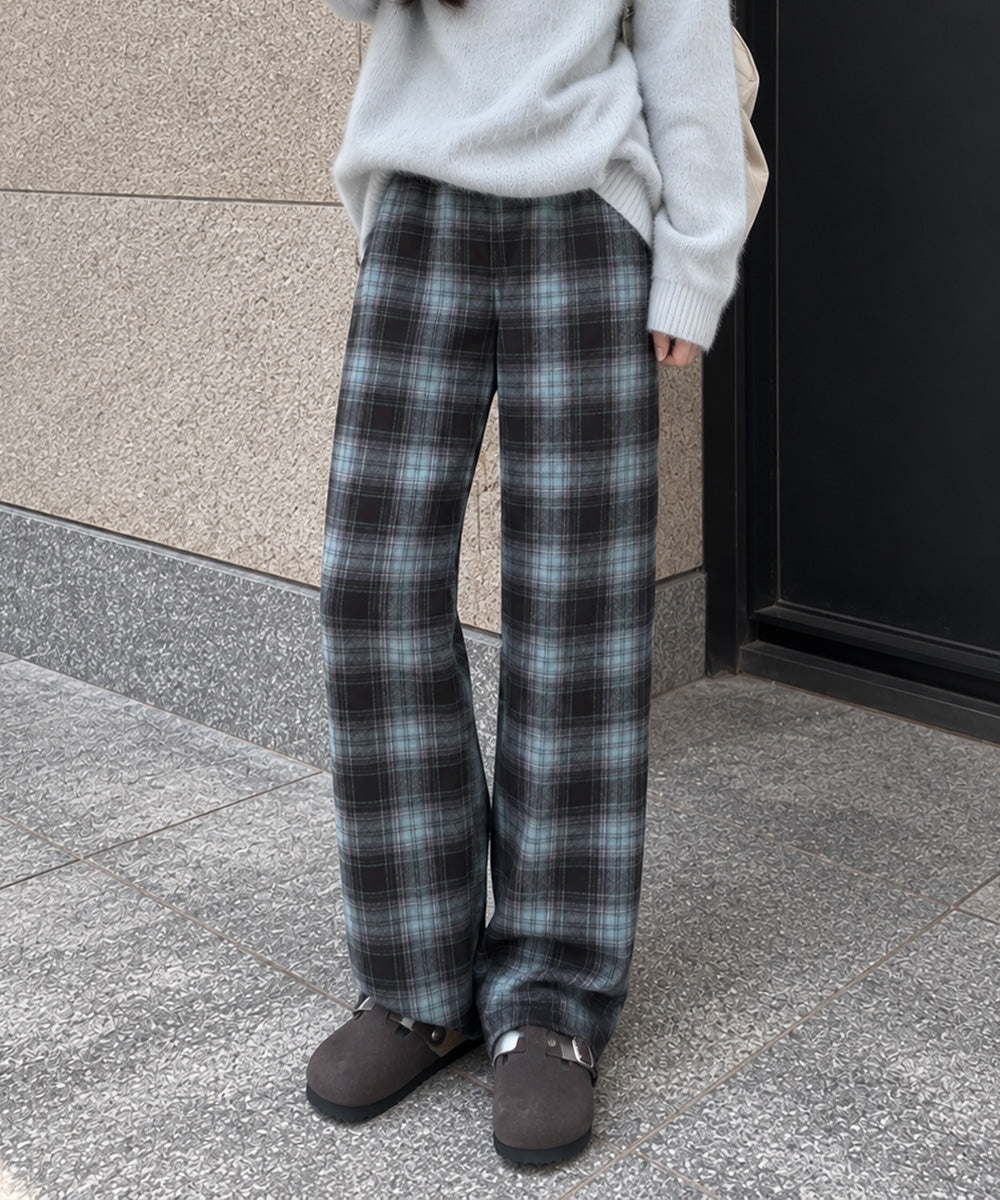 裏起毛チェック柄パンツ 裏ボアパンツ防寒 詳細画像16
