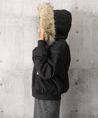ファーフードジャケット裏ボアブルゾン冬服