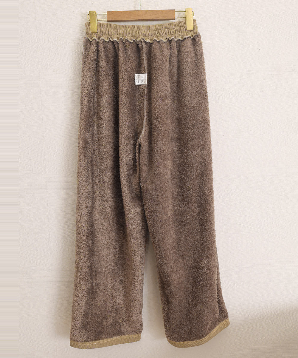 裏起毛パンツレディース裏ボアワイドパンツ