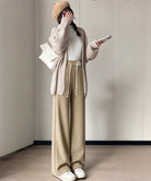 裏起毛パンツレディース裏ボアワイドパンツ