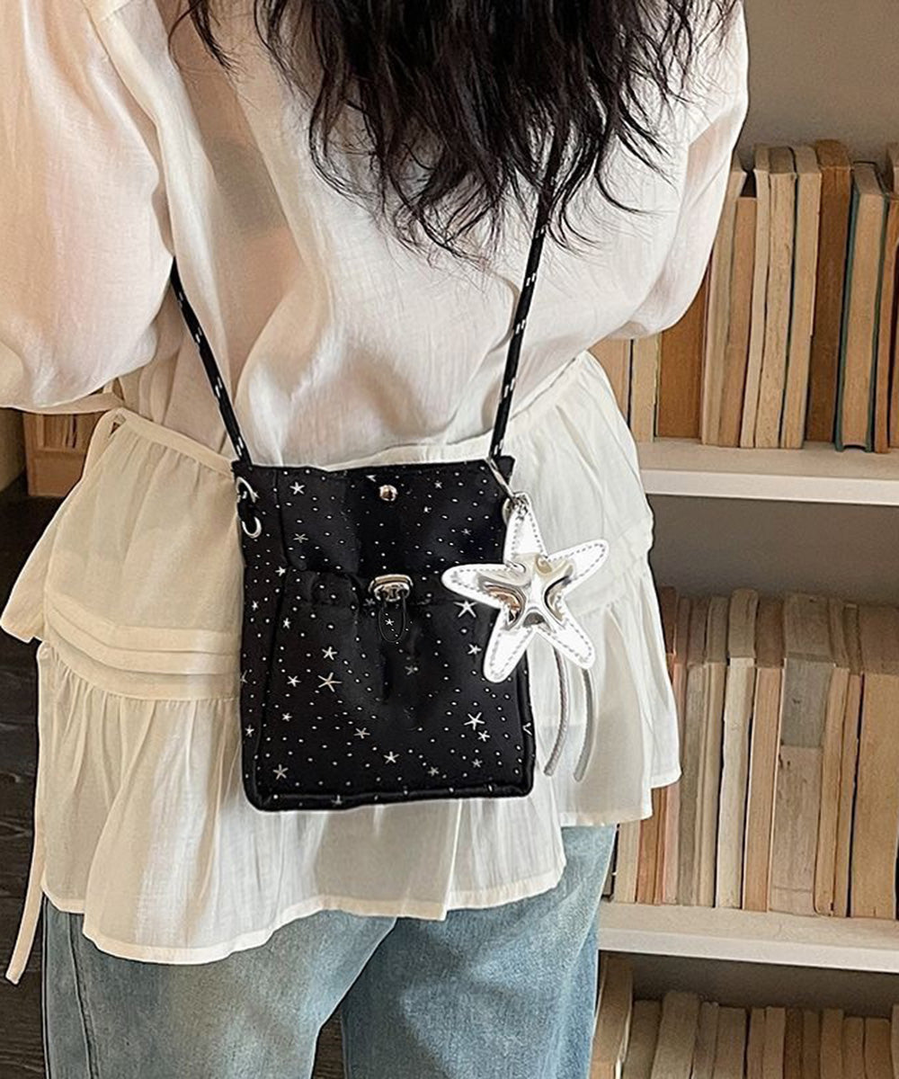 星柄ミニショルダーバッグ 星チャーム付き レディース ミニバッグ 斜めがけ 軽量 スクエアバッグ 韓国風 スマホバッグ おしゃれ 小物入れBAG スター柄かばん 77LANGSH-001