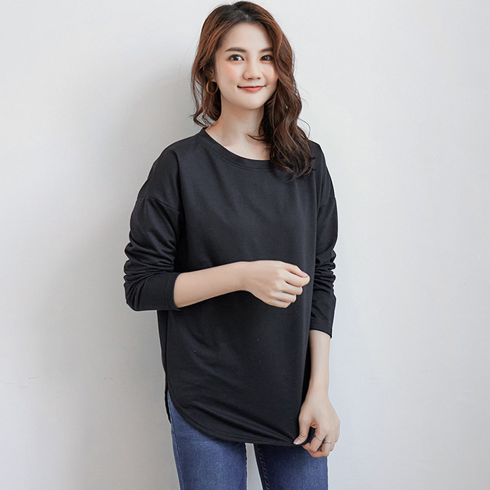 tシャツ スリット カットソー ブラック