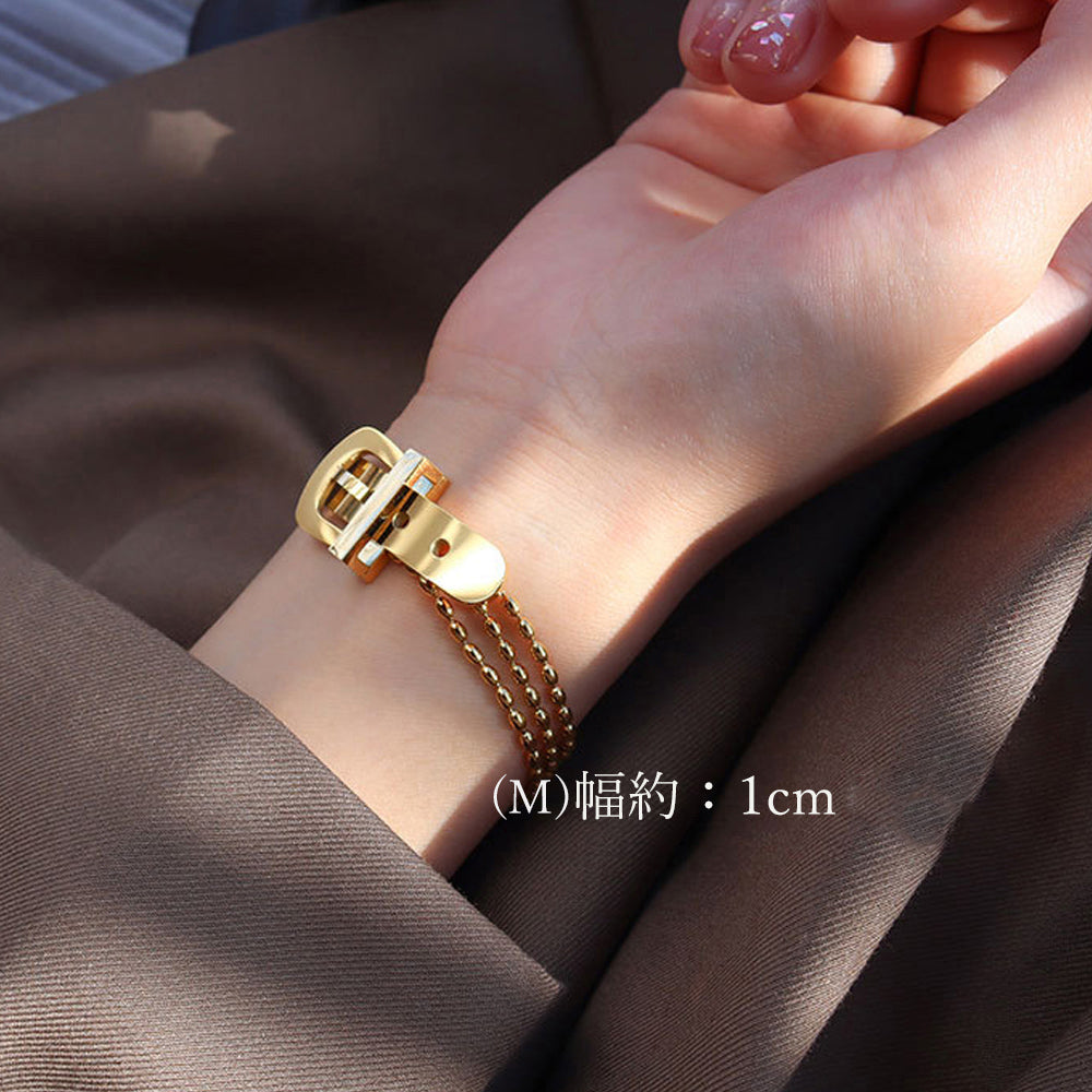 ブレスレット バングル アクセサリー ゴールド*M