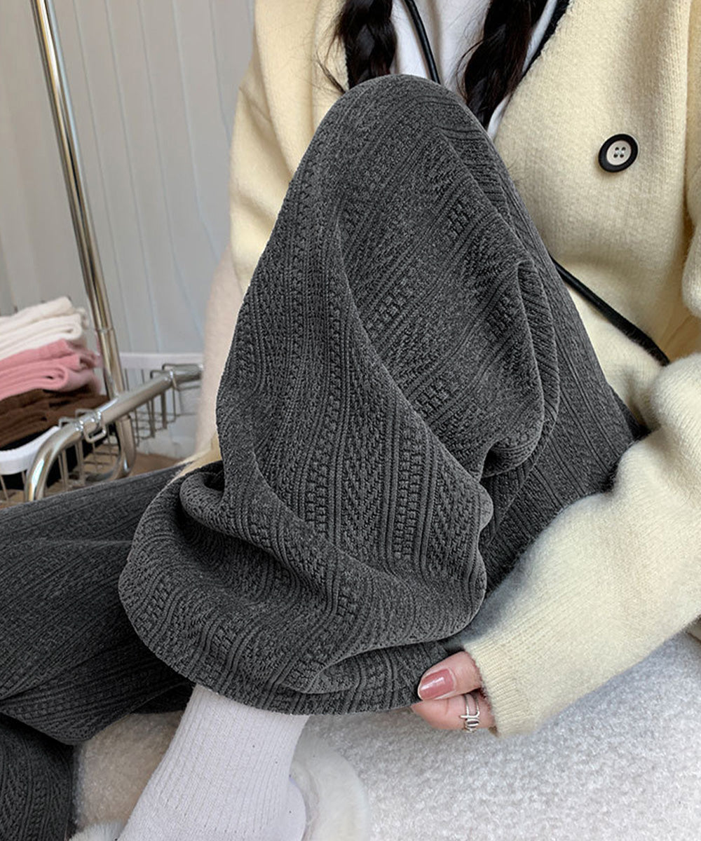 裏起毛ワイドパンツ あったかニットパンツ レディース ハイウエストイージーパンツ 裏ファーストレートパンツ厚手 暖かいロングパンツ 着やせ美脚脚長 韓国風ボトムス 80DANL-001