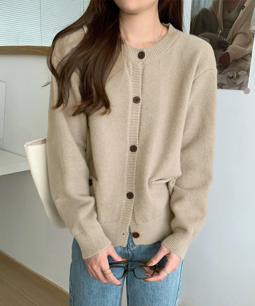 ニットカーディガン ポケット付き 秋冬服 レディース 大人可愛いニット羽織り シンプルニットトップス カジュアルきれいめ ニットアウター おしゃれ ニットセーター 80MEIREN-023
