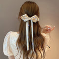 ビッグリボン バレッタ 韓国 ヘアアクセ アイボリー