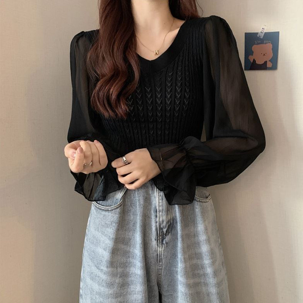 レディース ニットトップス  韓国 秋服 詳細画像4