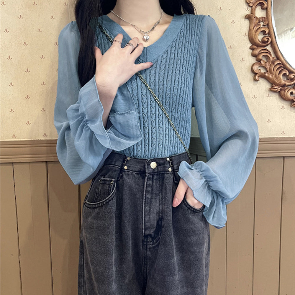 レディース ニットトップス  韓国 秋服 詳細画像9