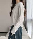 長袖TシャツカットソークルーネックロンT 詳細画像3
