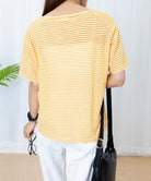 ボーダー柄Tシャツ Vネックカットソー夏 詳細画像25