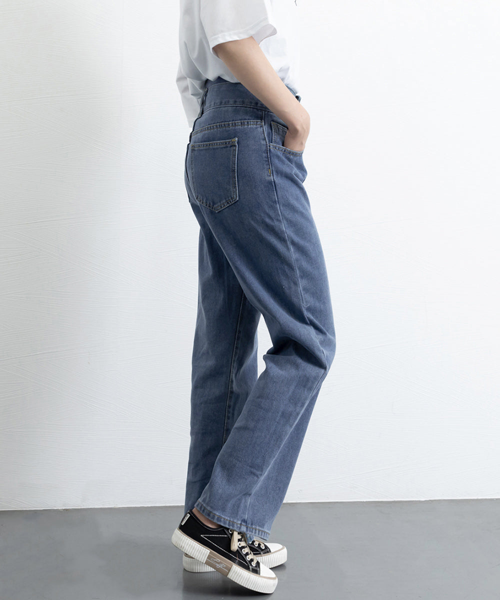 ハイウエスト デニムパンツ レディース 詳細画像35