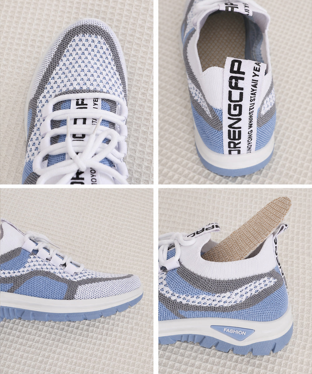 ニットスニーカーメッシュスリッポン軽量靴 詳細画像20