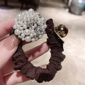 小粒パール ヘアアクセサリー レディース ダークブラウン