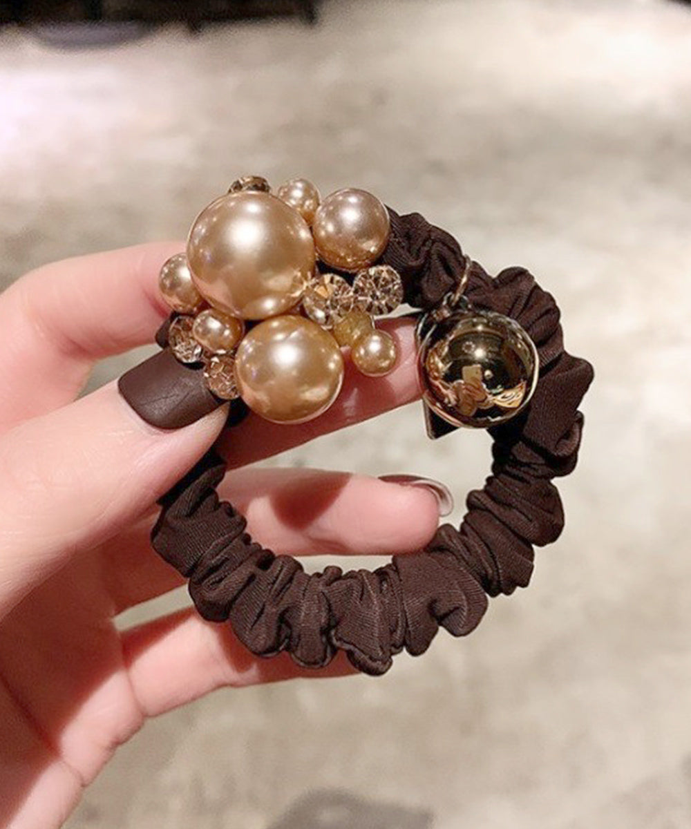 パール ヘアアクセサリー レディース ダークブラウン
