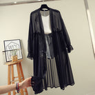 サマーカーディガン レディース シフォン ブラック