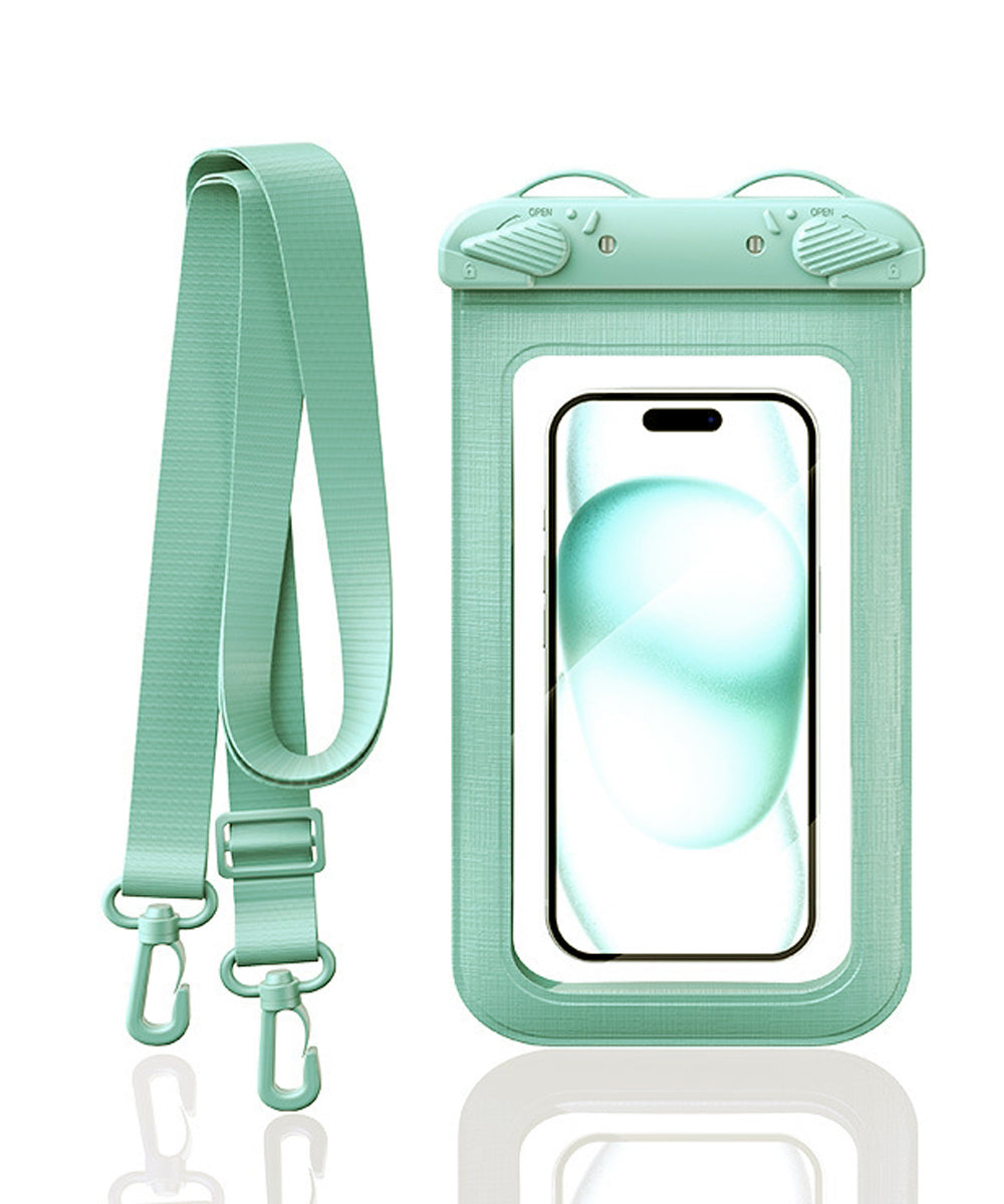 スマホ防水ケース タッチ可 スマホポーチ 水中撮影 ストラップ付き 携帯防水ケース お風呂 水泳砂浜スマートフォン防水ケース 全機種対応 指紋認証 防水ポーチ夏海 83DDLQ-002