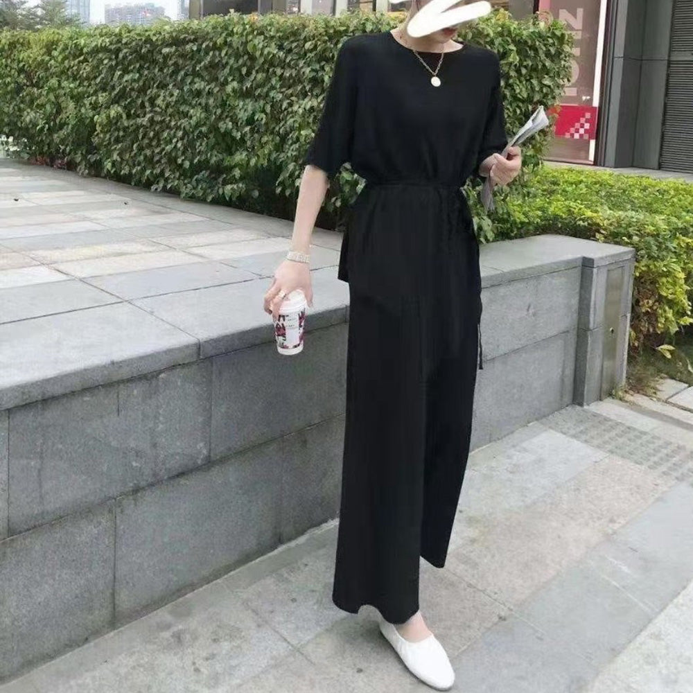 ニットセットアップ 冷感タッチレディース ブラック