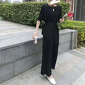 ニットセットアップ 冷感タッチレディース ブラック
