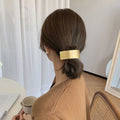 メタルバレッタ 大きめ ヘアクリップ韓国 ゴールド