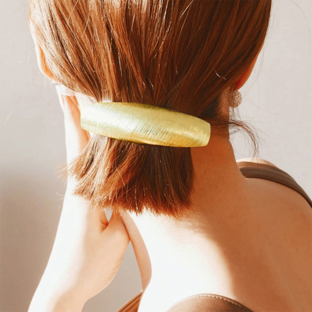 メタルバレッタ ヘアクリップ 韓国髪飾り ゴールド