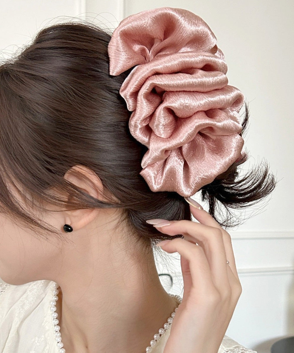 ビッグヘアクリップ 大きめサテンまとめ髪 韓国風 シュシュバンスクリップ レディース おしゃれ ヘアアレンジ ハーフアップ 夜会巻き髪飾り デートヘアアクセサリー 83SUIMIN-004