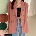 春夏ジャケット レディース 軽アウター黒 ピンク