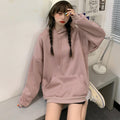 裏起毛パーカー レディース 韓国風秋冬 ダスティピンク