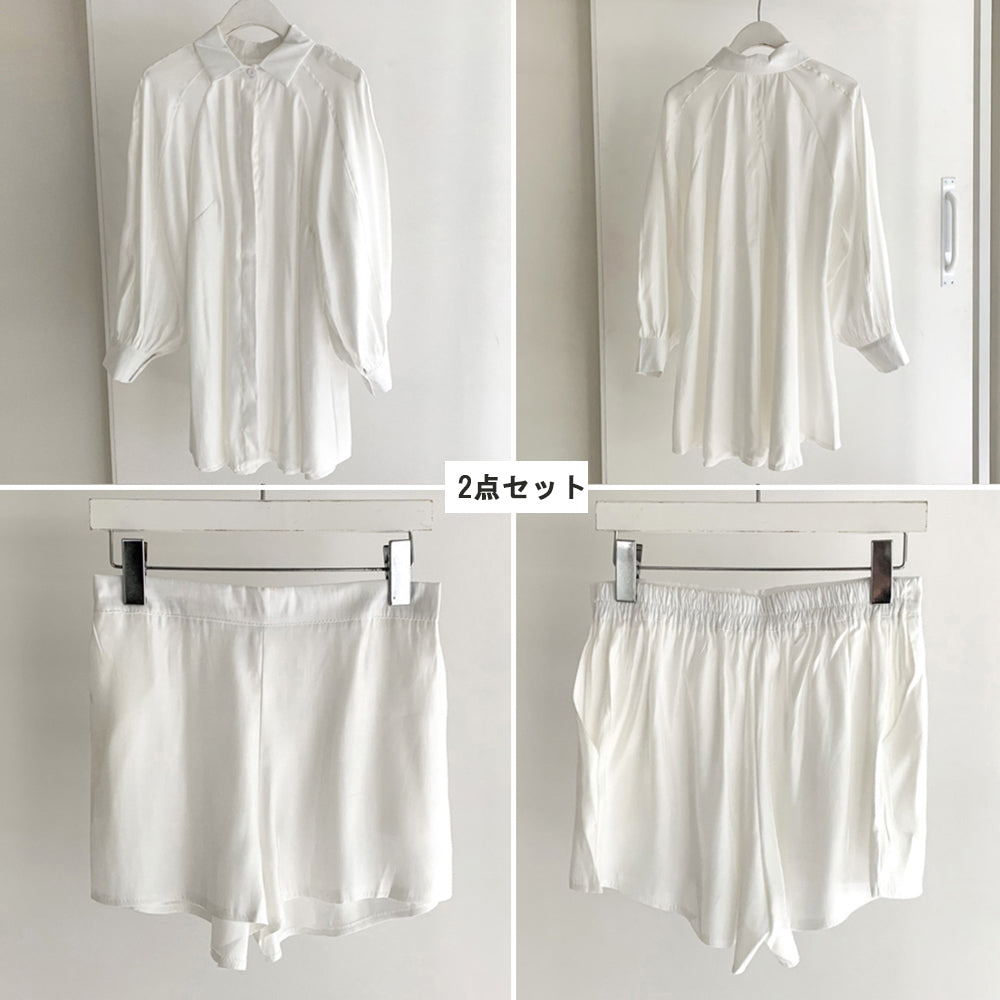 セットアップ レディース 春夏 シャツ