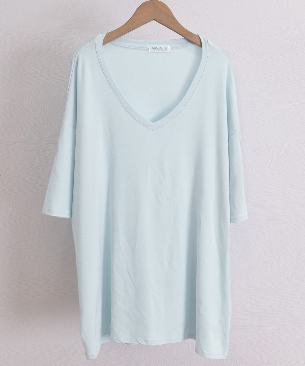 ビッグtシャツレディース無地半袖Tシャツ 詳細画像23