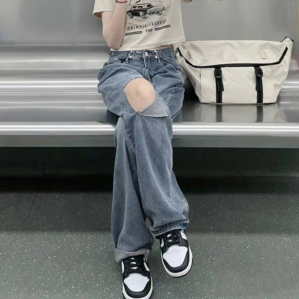 デニムパンツ ダメージ ジーンズ 春夏秋 詳細画像7