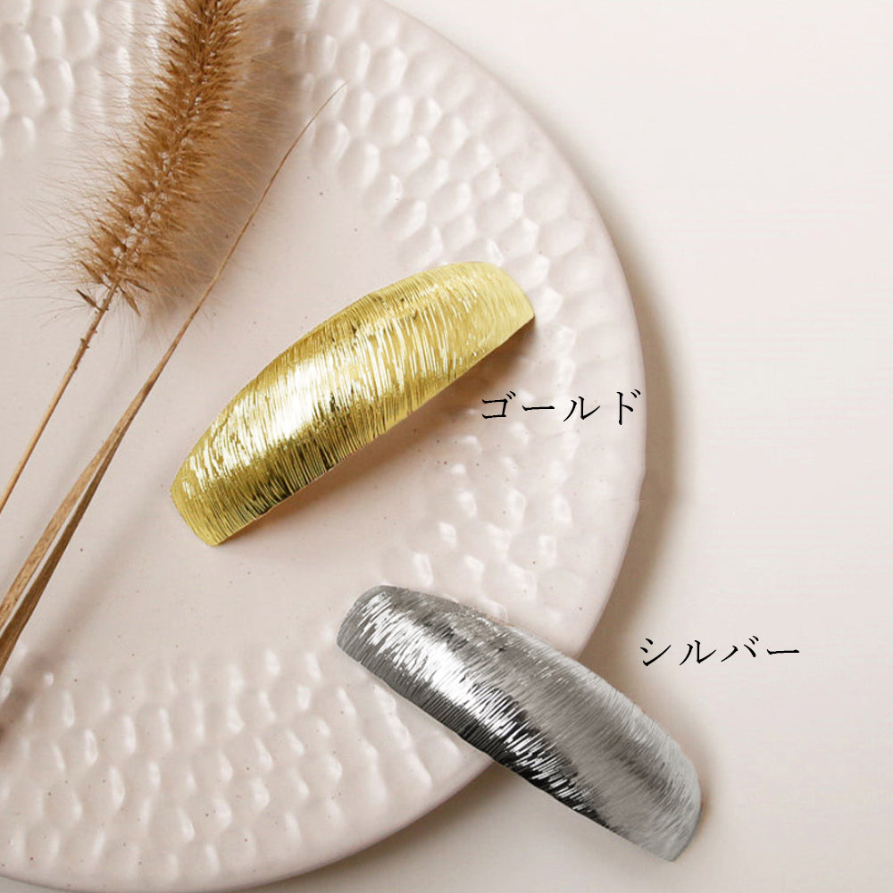 メタルバレッタ ヘアクリップ 韓国髪飾り