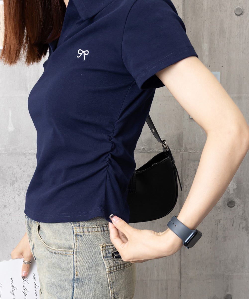 Vネックポロシャツ レディースTシャツ夏 詳細画像21