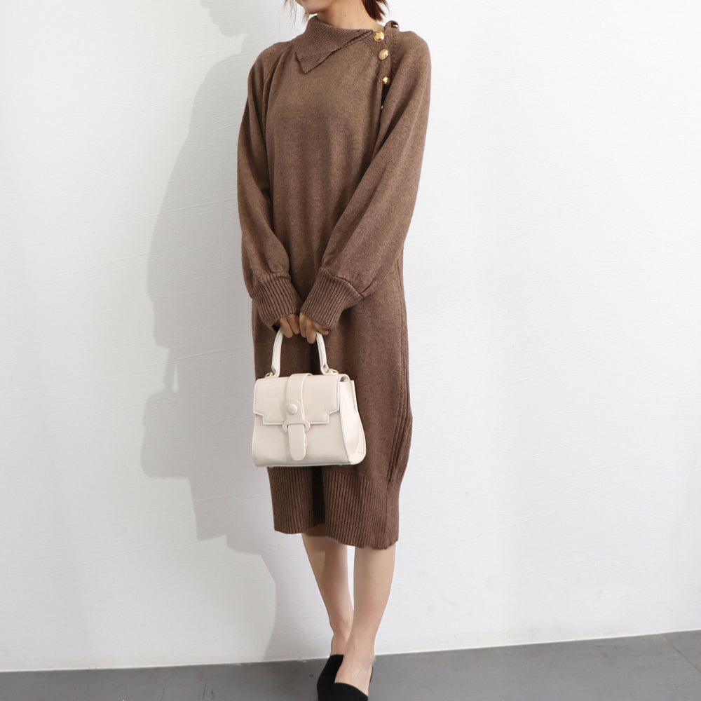 ニットワンピース 長袖 レディース 秋冬 詳細画像27