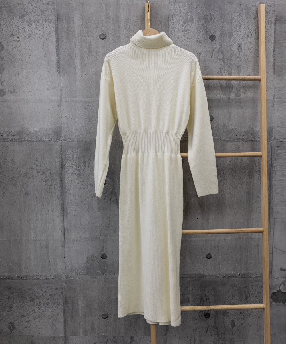 タートルネック ニットワンピース 上品 詳細画像15
